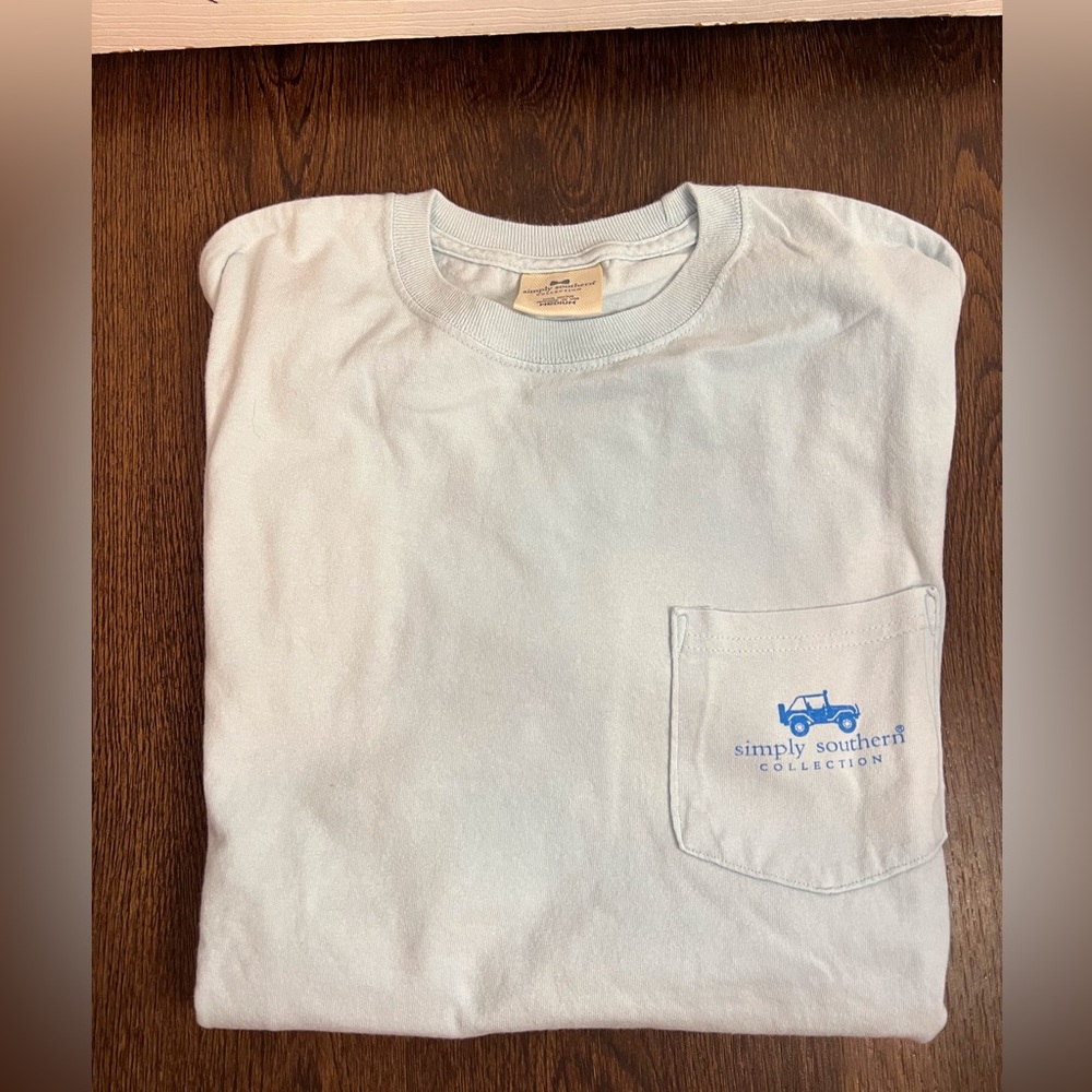 Light Blue Simply Southern Jeep Pocket T-Shirt